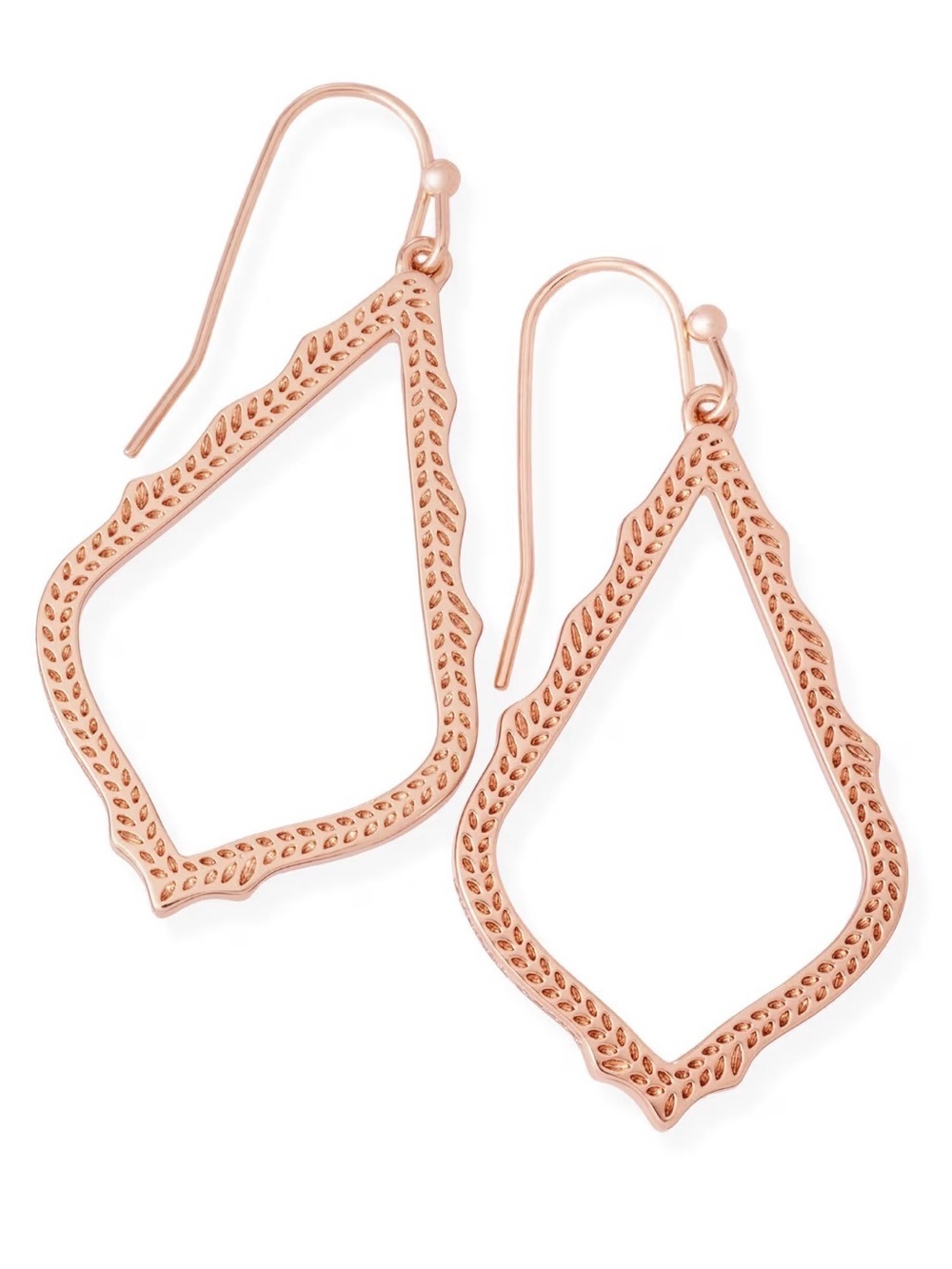 Kendra Scott Rose Gold Open Geometric Dangle Earrings
